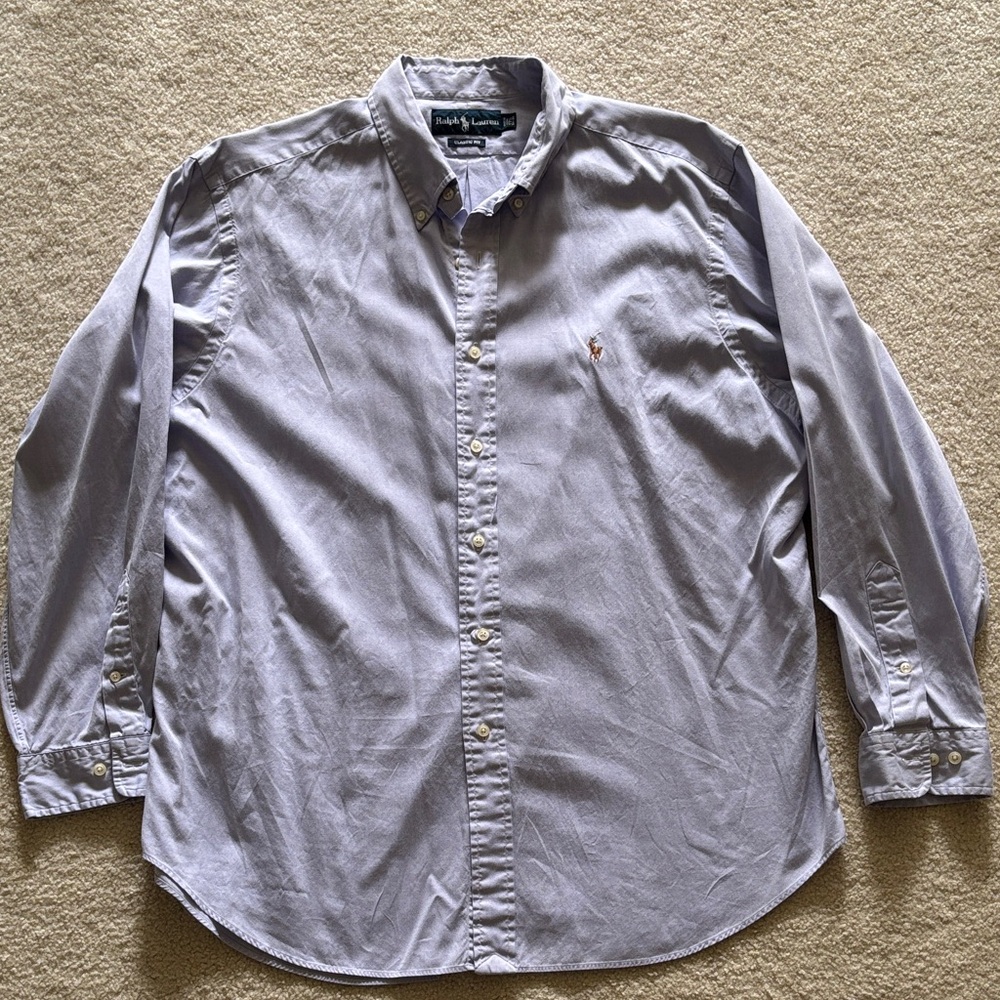 Polo by Ralph Lauren Men's Light Blue Button Down Shirt
